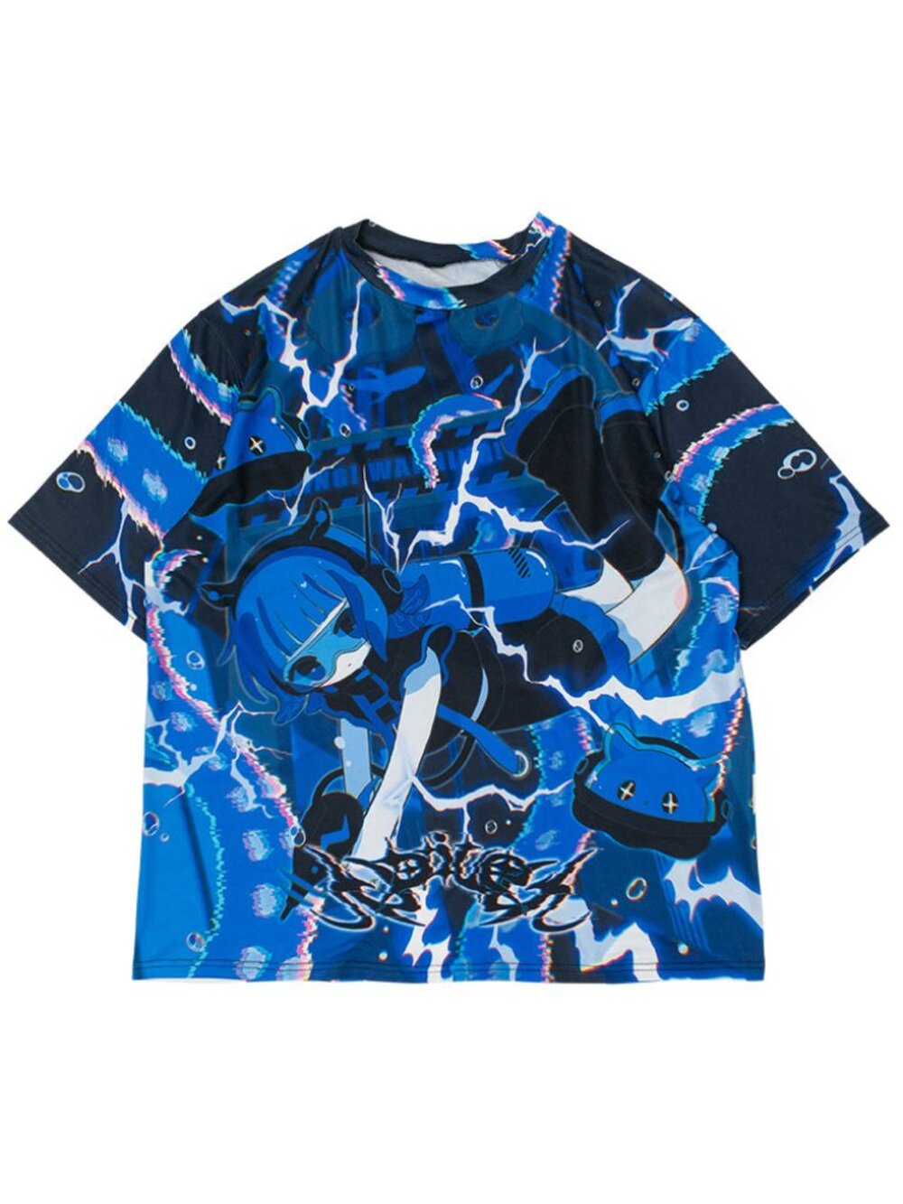 NEW ACDC RAG Cyber Octopus Illustration Oversized Tee